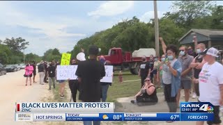 Black Lives Matter protest travels to Zinc, Ark., home of KKK director Tom Robb