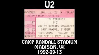 U2 - 1992-09-13 - Madison, WI @ Camp Randall Stadium [Audio]