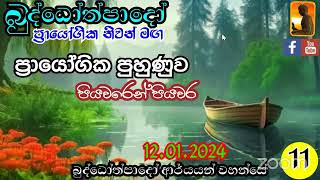 N11- බුද්ධෝත්පාදෝ ප්‍රායෝගිකව පුහුණුවන අය සදහා zoom සාකච්චාව - 12.01.2024 දින රාත්‍රි 7:00