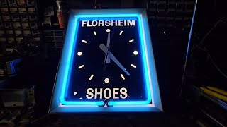 Florsheim shoes (Neon) clock conversion back to fluorescent