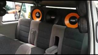 Microbus with 10 subhoofers
