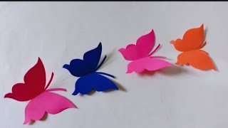 how to make a beautiful paper butterfly.easy paper craft butterfly making🦋