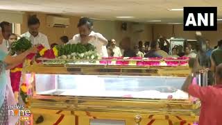 Tamil Nadu CM MK Stalin paid last respect to the mortal remains of MS Swaminathan