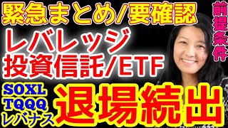 ※緊急まとめ※レバレッジ投信レバナス、3倍ブルETF〈SOXL,TQQQ〉など保有で狼狽中の人だけ見て！損切りした人は見ないで【高校生でも分かる米国株】【花子/切り抜き】