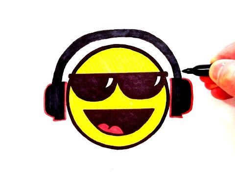 How to Draw a Cool Smiley Face with Sunglasses and Head Phones How to Draw a Cool Smiley Face with Sunglasses and Head Phones