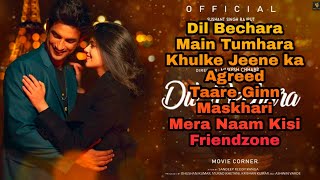 Dil Bechara songs | Sushant singh movie songs | Sanjana sanghai|2020| |Romantic song | sad song|