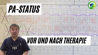 PA Status / Taschenmessung vor der Parodontitis Therapie und danach - Parodontose