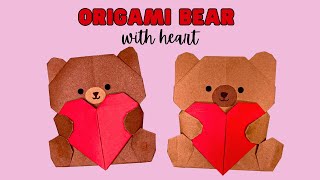Origami Bear With Heart