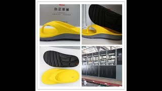 Double Color EVA Flip-Flops  making ！！TZ high quality EVA  bicolor foaming machine