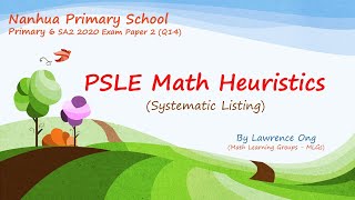 PSLE Math Heuristics (Nan Hua Primary School 2020 SA2 Paper 2 Q14)