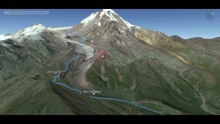 Trail to Mount Kazbek (5047m.)