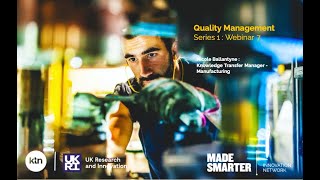 Making Manufacturing Smarter: Quality Management