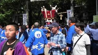 2019年5月5日枚岡小太鼓祭り14時7分四條東小路小太鼓台中垣