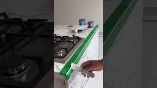 Como instalar cooktop de inox. #construção #diy  #kitchen #cozinha #construction #cola #glue