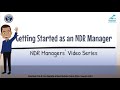 Getting Started as an NDR Manager