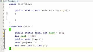 124. Example of Defining Interface in Java Programming (Hindi)