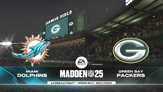 Madden NFL 25 - Miami Dolphins Vs Green Bay Packers PS5 Week 13 (Quick Presentation) Simulation