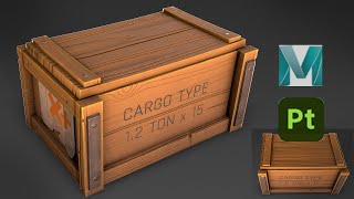 Stylized Wood Box Crate with Autodesk Maya 2022 and Substance 3D Painter