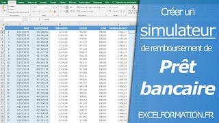 Comment créer un simulateur d'amortissement d’emprunt bancaire sur Excel (remboursement de prêt)