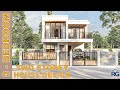 3- Bedroom Two Storey House Design (Box type) with Floor plan