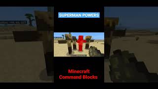 Superman Power in Minecraft Bedrock using Command Blocks #shorts