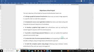 Project Synopsis - Graphical Password Authentication using Python Django