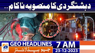 Geo Headlines 7 AM | Bomb was defused at Cantt Station Karachi | 23rd December 2023