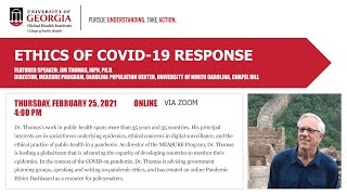 Global Health Seminar - Ethics of COVID-19 Response
