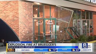 Explosion, fire at Bruegger's Bagels in Penfield