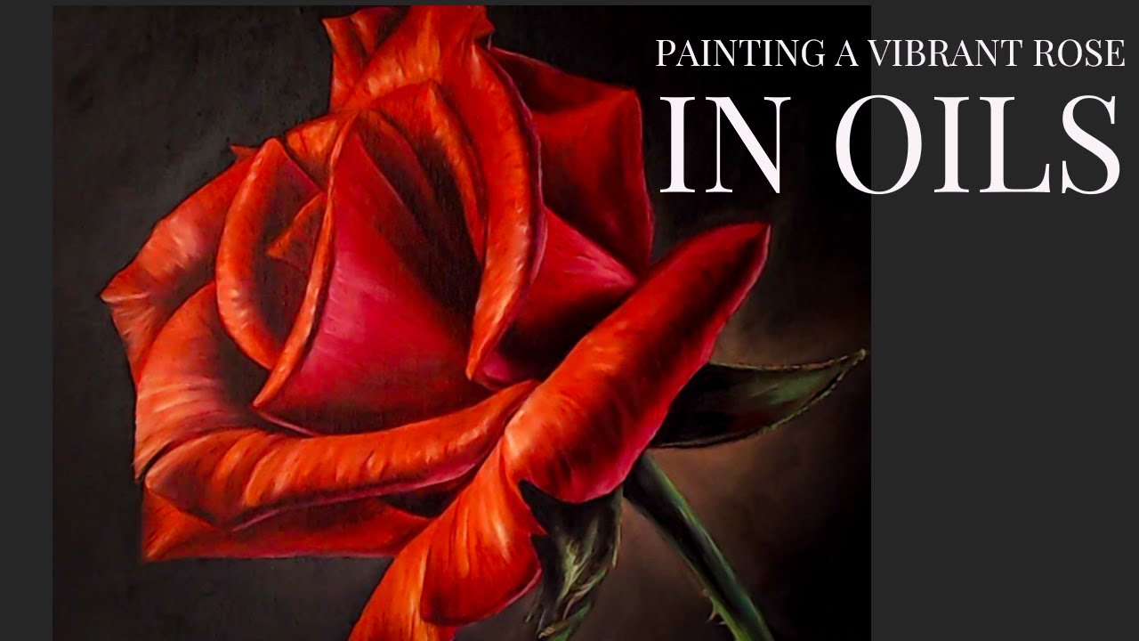 Stylised Rose In Oils Oil Painting Etna Pe