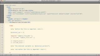 PHP26.0 Code Reuse with Require and Include