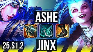 ASHE \u0026 Seraphine vs JINX \u0026 Lulu (ADC) | 7/1/5 | KR Master | 25.S1.2