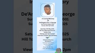 De'Angelo Fitz Jr George | Funeral Announcement #obituaries #svg #stvincent