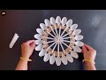 Beautiful Wall Hanging Craft Using Plastic Spoons  Paper Craft For Home Decoration  DIY Wall Decor