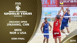 Men's Semi-Final: NOR vs USA | 4* Jinjiang (CHN) - 2019 FIVB Beach Volleyball World Tour