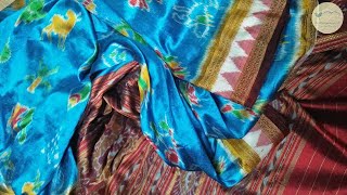 Contemporary Blue Nabakothi Silk Saree