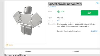 Superhero Animation Package Showcase Roblox - werewolf animation package showcase roblox