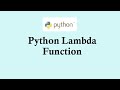 Python programming tutorials | Lambda Function in Python