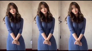 [tiktok one sandy]Amazing blue skirt #yyds