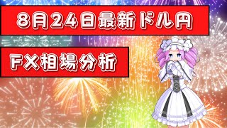 【8月24日最新】年間10000pips以上稼いだ手法でドル円4時間足チャート分析【FX】【四国めたん】