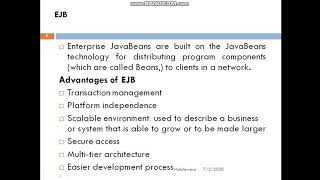 mwt unit2 ADVANTAGES AND CHRECTERISTICS OF EJB