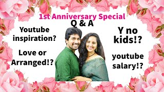 Q\u0026A || Channel 1st anniversary celebrations || మా గురించి మీకు తెలియాల్సిన కొన్ని విషయాలు || Anitha