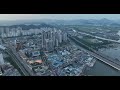 8k 초고화질 슬로우 dji 0651 경기도 시흥시 월곶동 월곶 역세권 도시개발구역에서 드론으로 촬영한 한적한 산속 풍경