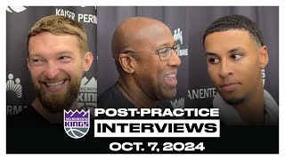 Domantas Sabonis, Keegan Murray & Coach Brown | Post-Practice Interviews Oct. 7, 2024