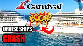 Cruise ships crashing in Cozumel, Carnival Glory ran into Carnival Legend and Oasis of the Seas!