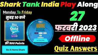 Shark Tank India Offline Quiz 27 February Answers || SHARK TANK INDIA Play Along|| Kishore Kushwaha