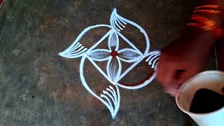 Aani masam special rangoli design//easy padi kolam/pandaga muggulu/aadi traditional design