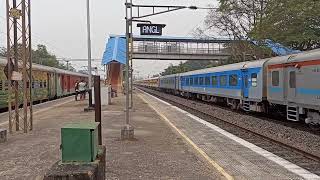 22840 | Bhubaneswar - Rourkela Intercity Express 1st run with LHB coaches arriving at angul station