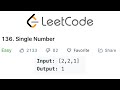 LeetCode Single Number Solution Explained - Java