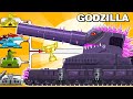 MEGA BOSS: DORA GODZILLA TANK  vs MEGA TANK - Cartoons about tank/Nina tank cartoon